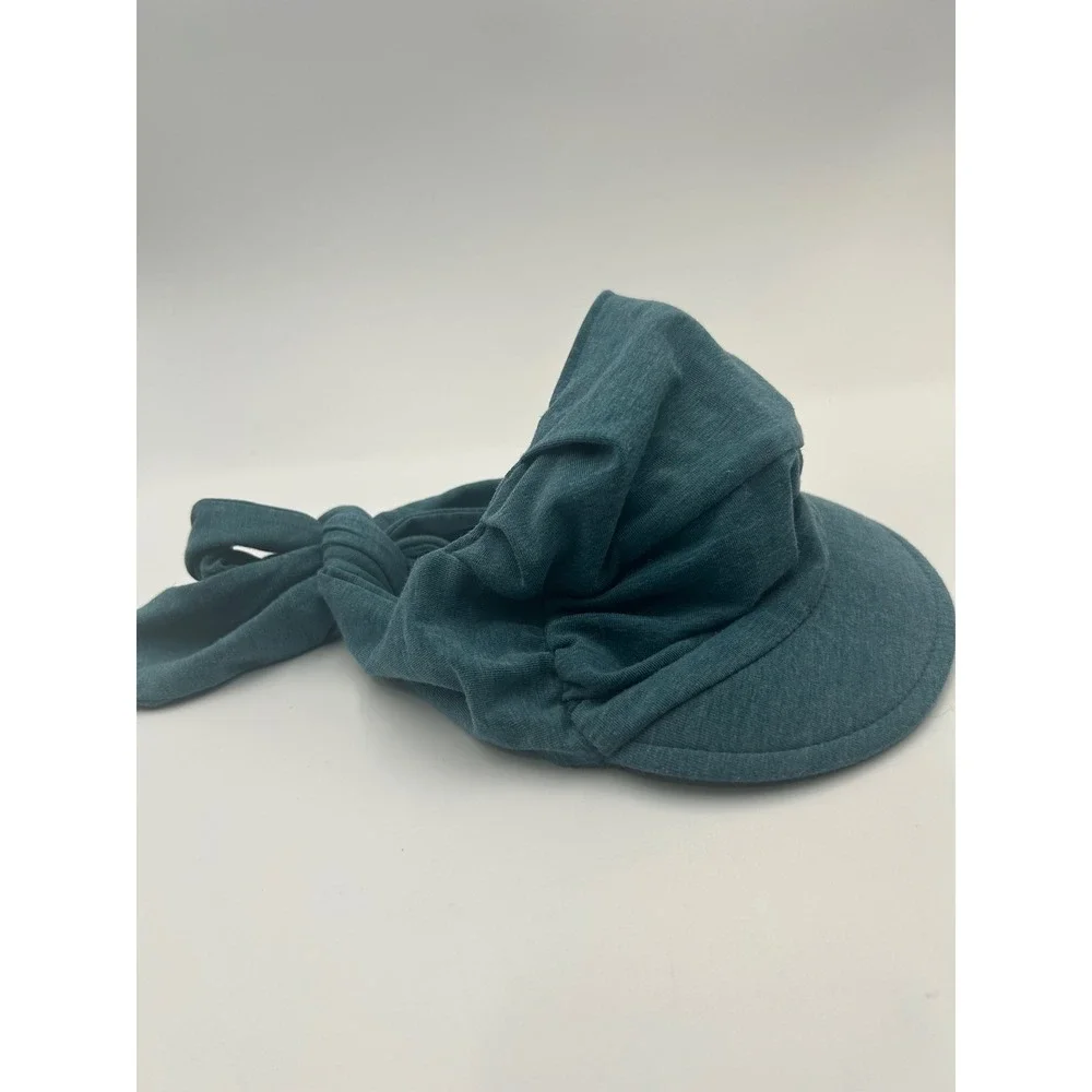 Duluth Trading Co Womens Knotted Headband Visor Teal Heather One Size B979